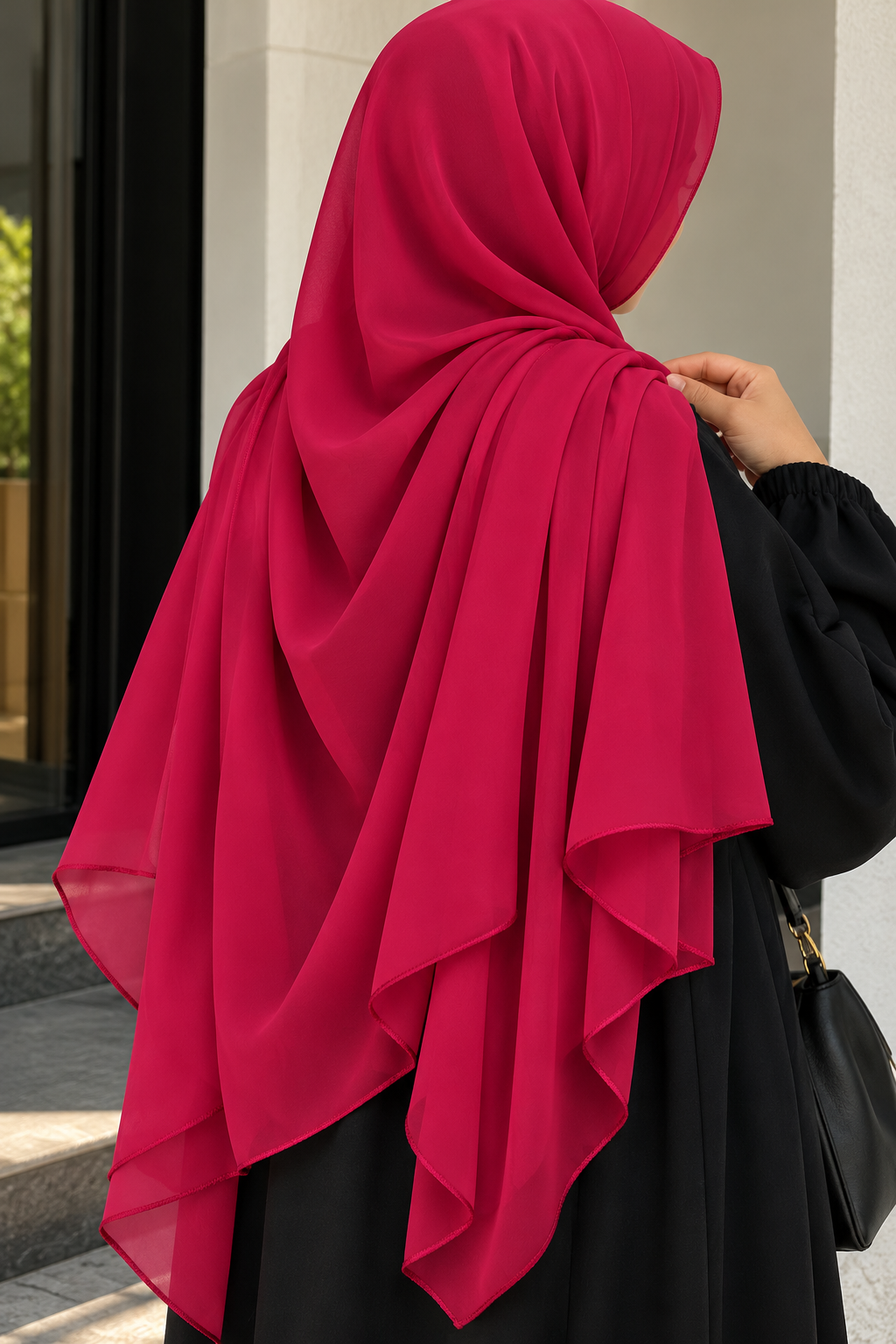 Pink Punch – Premium Georgette Hijab