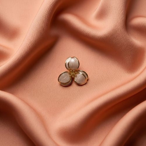Gold-Tone Triple Tulip Brooch