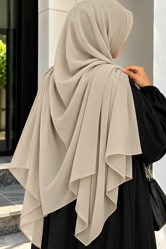 Vanilla Cream – Premium Georgette Hijab