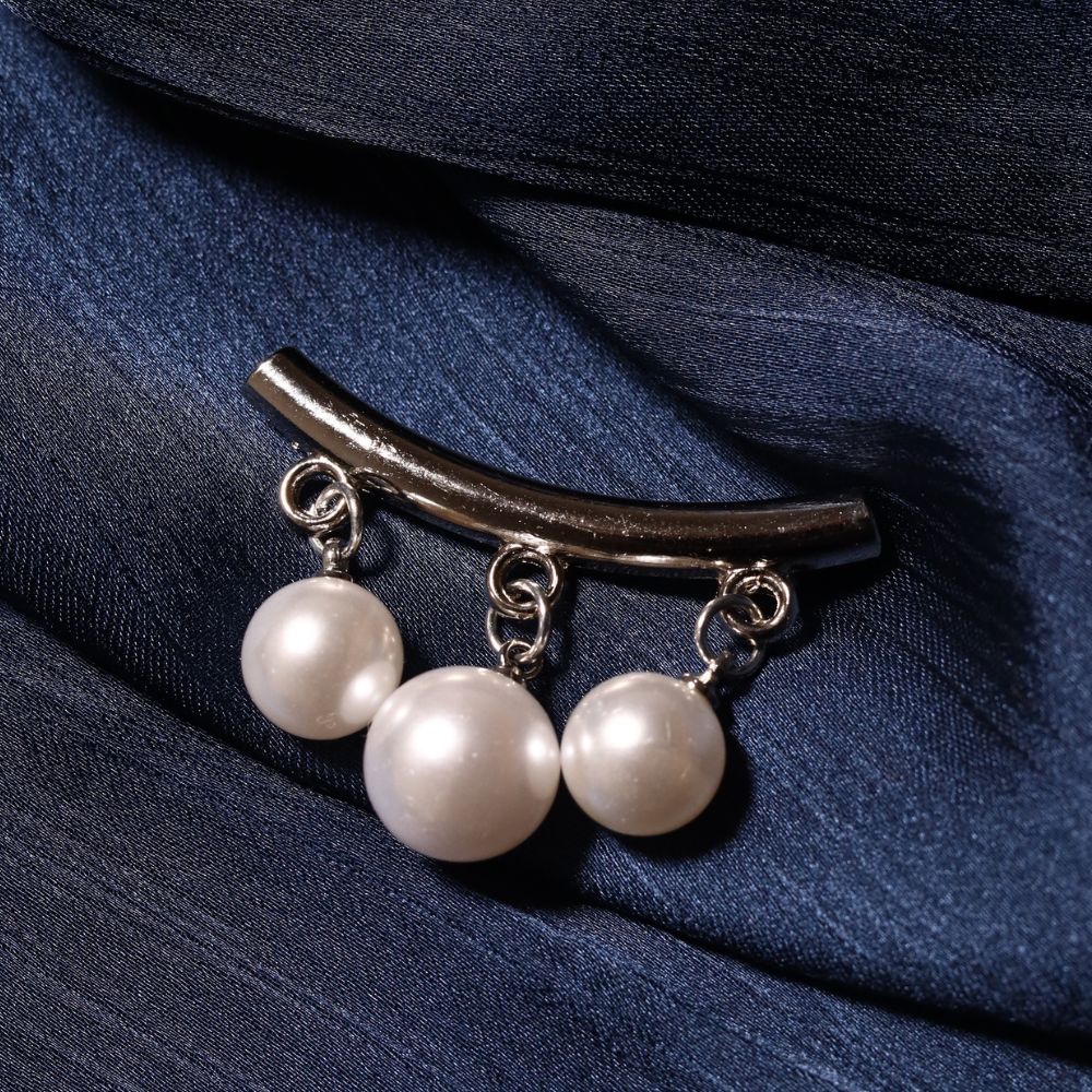 Triple Pearl Drop Hijab Pin
