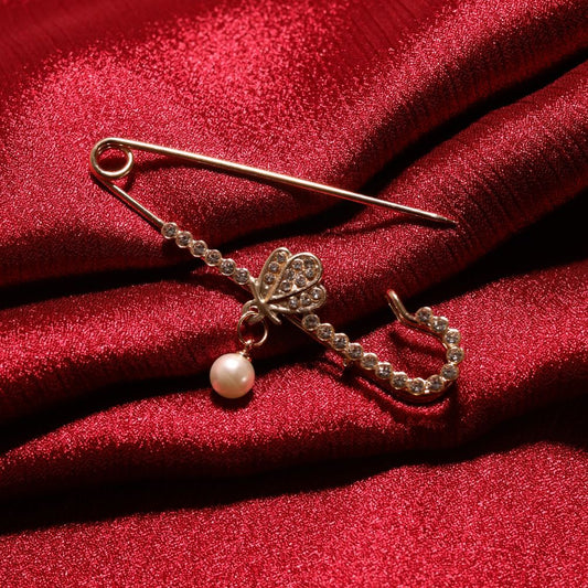 Butterfly Charm Scarf Pin