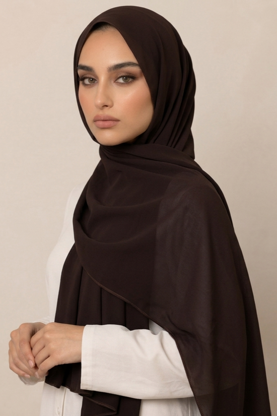 Plain Georgette - Cocoa