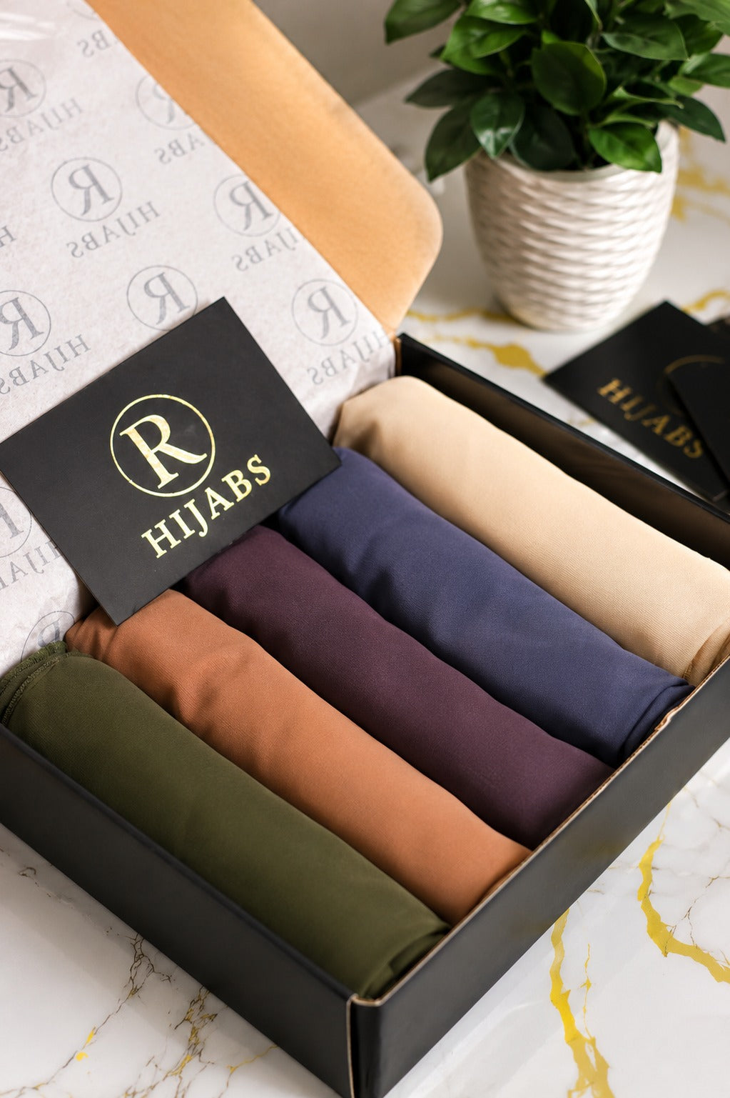 R Hijabs Everyday Essentials Bundle | Set of 5 Premium Georgette Hijabs