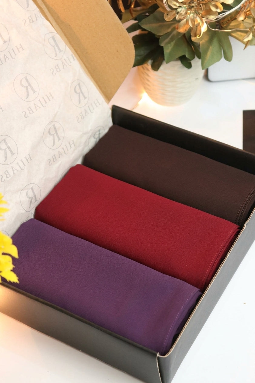 Deep Rich – Georgette Hijab Bundle