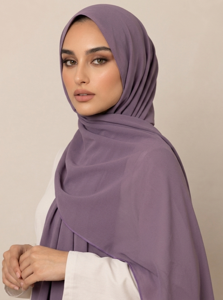 Plain Georgette - Lilac Mist