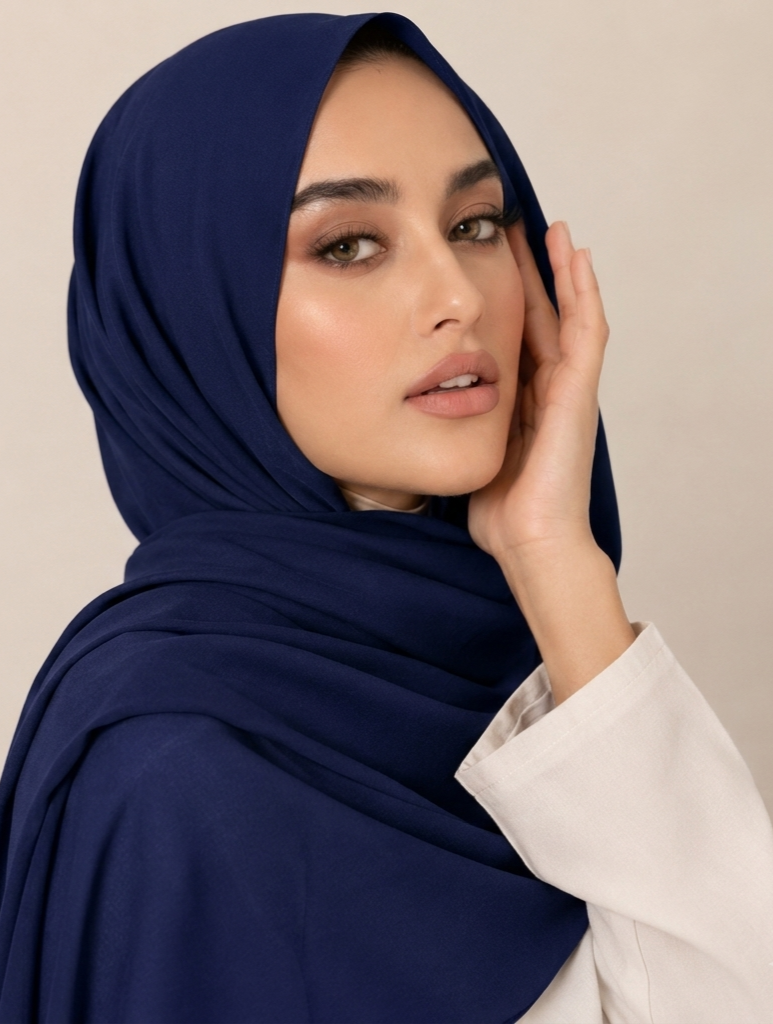 Plain Georgette - Sapphire