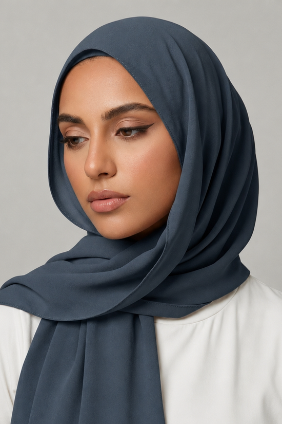 Plain Georgette - Slate