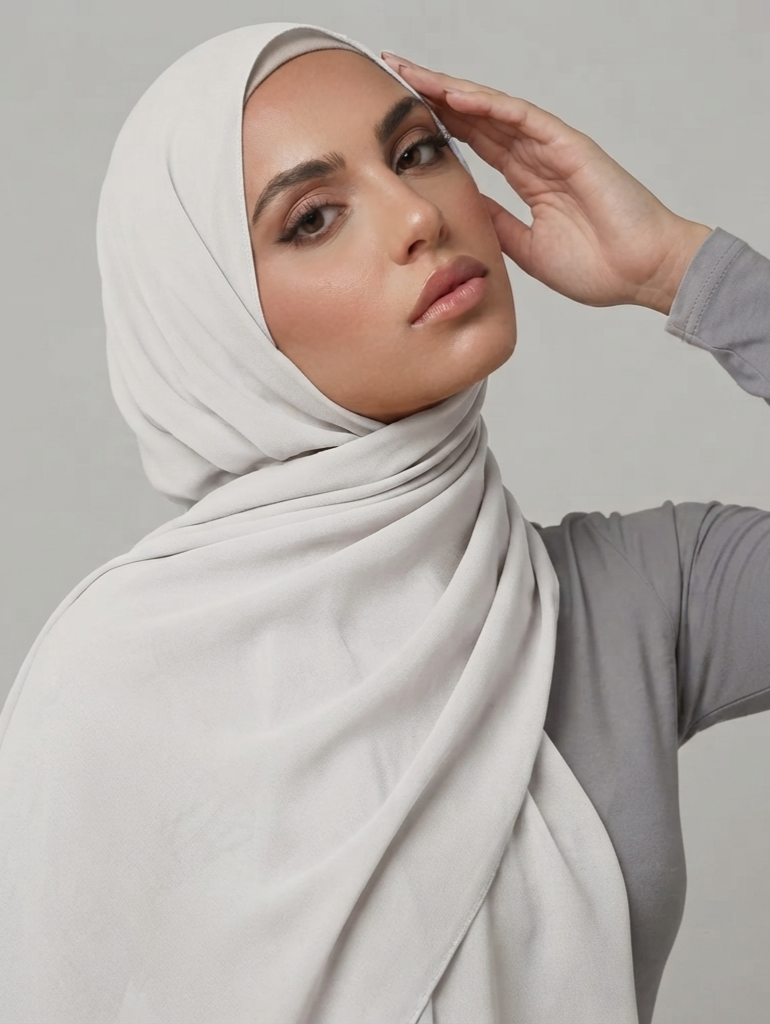 Plain Georgette - Snow