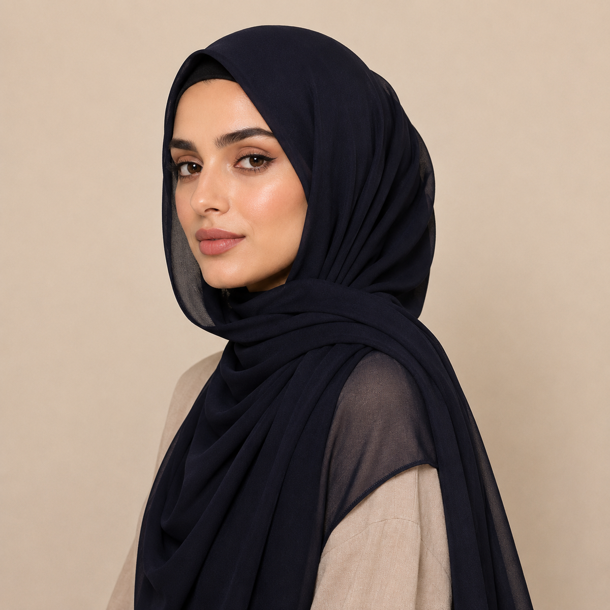 Plain Georgette - Azraq