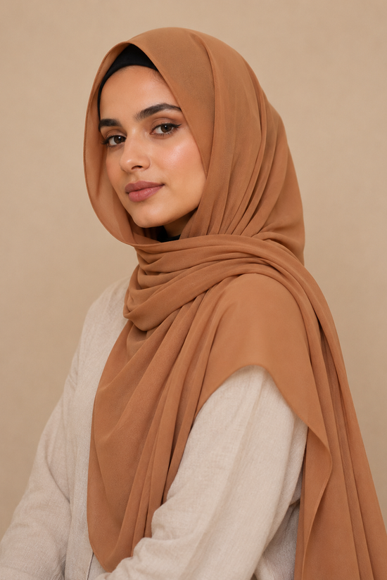 Plain Georgette - Latte